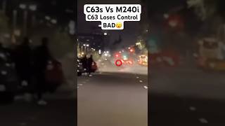 BMW M240i vs C63s AMG end in HUGE CRASH😳😨