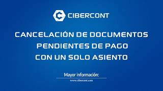 CANCELACIÓN DE DOCUMENTOS PENDIENTES DE PAGO CON UN SOLO ASIENTO