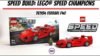 LEGO® Speed Champions 76934 Ferrari F40 Speed Build