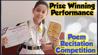 Prize Winning Performance || Poem Recitation Competition || Poem- Solution to Pollution