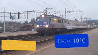 EP07-1010 ze składem TLK "Włókniarz" rel. Szczecin Gł - Łódź Kaliska, i EU160 ze składem IC "Mewa".😉