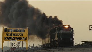 Heavy Smoking Diesel Alco:Crazy Huge Smoke Eruption Rameshwaram-Madurai Train:Indian Railway