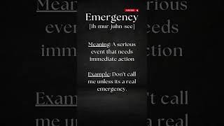 Pronounce EMERGENCY the right way #shorts #shortsvideo #pronunciation #english #Emergency #viral