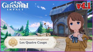 Les Quatre Coups | Hidden Achievement | v4.1 Guide | Genshin Impact