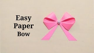 Paper bow | How to make paper bow | Easy paper bow