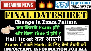 [Breaking News] IGNOU FINAL DATE SHEET RELEASED for JUNE 2021 EXAMS Complete info By TIPS GURU