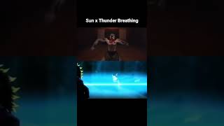 Sun Breathing X Thunder Breathing | Kamado Tanjiro vs Zenitsu Agatsuma #anime #nezuko #demonslayer