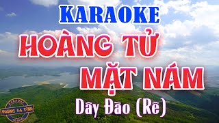 KARAOKE | HOÀNG TỬ MẶT NÁM | đơn ca nữ - dây đào | Theo trình bày NS Phương Cẩm Ngọc