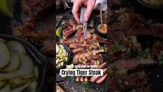 CRYING TIGER STEAK WITH NAHM JIM JAEW SAUCE & PICKLED CUCUMBER 🔥 #shorts #recipes #steak