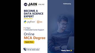 നിങ്ങൾക്കും ആകാം 2 വർഷം കൊണ്ട് ഒരു Data Science Expert | MCA DEGREE | Jain Online