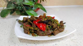 Шикарный салат. Салат из печени с овощами