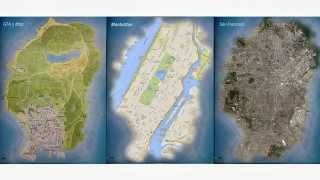 GTA 5 Map size vs Real Manhattan, and San Francisco