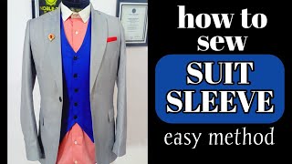 How to sew suit sleeve #suit