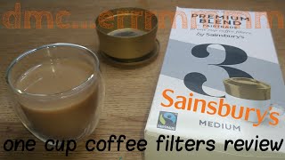 Sainsbury's Premium Blend One Cup Coffee Filters Review.