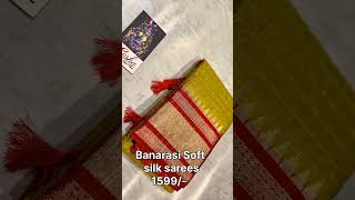 చీరెలు||తక్కువ ధరలో Banarasi Soft Silk sarees collection #sarees #shortsviral full video click👆▶️