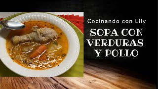 Como hacer sopa con verduras y pollo