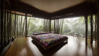 Instant sleep in bamboo forest - rain sound sleep aid 2023