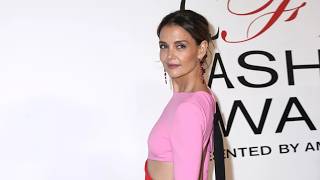 Katie Holmes's Dramatic Color Block Gown Had Stomach Cutouts and a Plunging Back