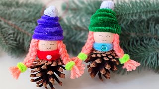 Pine Cone Crafts for Christmas 🎄 Christmas decorations 🎄 DIY Christmas Craft idea