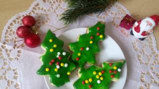 ОЧЕНЬ КРАСИВОЕ НОВОГОДНЕЕ ПЕЧЕНЬЕ "ЁЛОЧКИ", VERY BEAUTIFUL CHRISTMAS COOKIES "CHRISTMAS TREES"