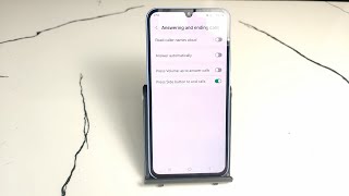 how to turn on press side button to end calls on samsung galaxy a35 5g