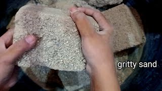 gritty sand cement asmr crumbling|| gritty sand crumbling|| sand cement asmr