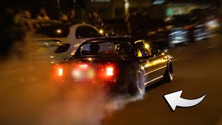 MX5 Burnout Leaving Street Meet! - Modified Cars Leaving a Car Meet!