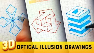 How to Draw 3D Optical Illusion Easy 🤔 11 3D Drawing Art Tutorial on Paper #3dart #artwork #draw