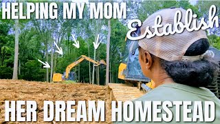 Day 2 Of Land Clearing!!! | TURNING RAW LAND INTO A BEAUTIFUL {DEBT FREE} HOMESTEAD