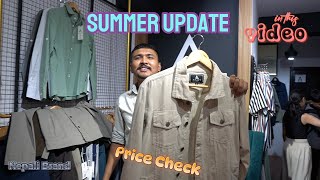 Price of this Summer clothes Collection From Nepali Brand Adapt  ( Summer Collection )