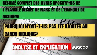 livres apocryphes: L'ÉVANGILE secret de Marc et l'évangile de Nicodème.