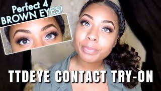 PRESCRIPTION COLOR CONTACTS FOR DARK EYES! | TTDeye TRY ON & REVIEW *w/ DISCOUNT CODE*