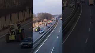 Landwirte auf dem Weg nach Augsburg - Bauernprotest 10.01.2024