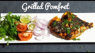 grilled fish recipes | grilled pomfret recipe | grilled pomfret in grill pan | grilled fish fry