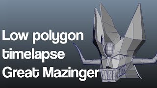 3D modeling timelapse: Low polygon Great Mazinger