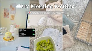 🌥️ 7 AM Morning Routine  | daily habits - gym, work, study etc🌷| Bangladeshi student in London 🇧🇩