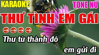 Thư Tình Em Gái Karaoke Tone Nữ Karaoke Lâm Nhạc Sống