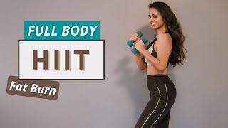 20 MIN HIIT CIRCUIT for FAT LOSS 🔥 | WEIGHTS || At Home (Burn 200 - 350 cals)