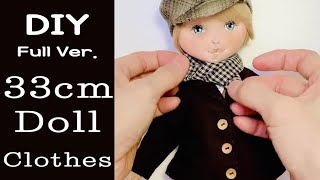 Tutorial Doll Clothes / 인형옷 바지, 셔츠, 자켓, 모자만들기/ How To Sew Doll clothes / 33cm doll Gilbert