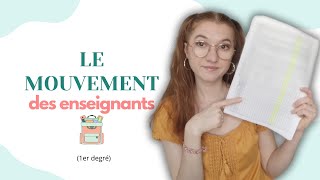 LE MOUVEMENT DES ENSEIGNANTS (1er degré)