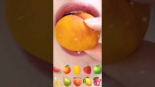 Eat emoticons in order 🍑 emoji eating sound #dangbeeeating #emoji #eating #mukbang #asmrfood #shorts