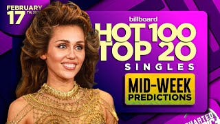 MID-WEEK PREDICTIONS | Billboard Hot 100, Top 20 Singles | February 17th, 2024