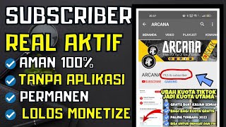 TERBARU DAN LOLOS MONETIZE !!😱 Cara Menambahkan Subscriber YOUTUBE Tanpa Aplikasi, Permanen 2022