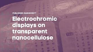 Electrochromic displays on transparent nanocellulose