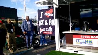 Charles Haley radio interview entrance