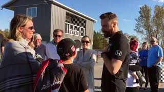 James Hinchcliffe and Robert Wickens race at Goodwood Kartways