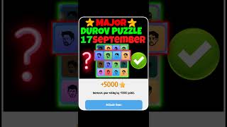 17 September Major puzzle durov | Major Daily combo card 17 September |Major puzzle durov combo card