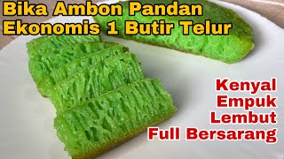 NO OVEN • NO MIXER !!! EKONOMIS cuma pakai 1 BUTIR TELUR bisa bikin BIKA AMBON WANGI KENYAL EMPUK