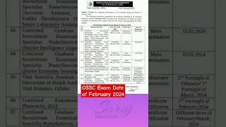 OSSC Exam Date of February 2024#osscexamdate #february