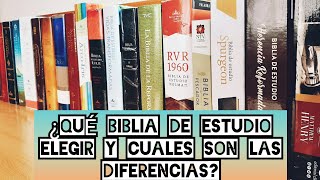 ¿Qué BIBLIA DE ESTUDIO elegir y cuales son sus DIFERENCIAS? GUIA COMPLETA ¿Cual es la MEJOR BIBLIA?